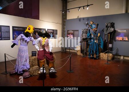 Interior of Carnival Museum. View of Murga Gallery. Montevideo, Uruguay Stock Photo