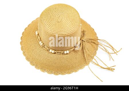 Woman's hat on white  background Stock Photo