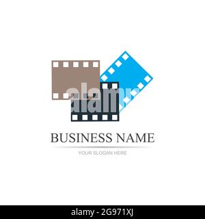 film strip Logo Template vector illustration design Stock Vector