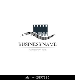 film strip Logo Template vector illustration design Stock Vector