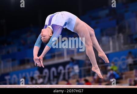 July 25, 2021: Hua-Tien Ting of Taiwan during women's artistic ...