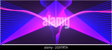 Abstract pattern. Lines art design. Blended lines on color background. Vector illustration. Stock Vector