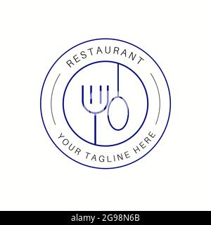 Restautant and hotel logo design. Stock Vector