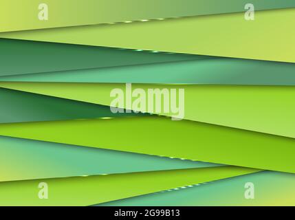 Abstract modern green paper stripes background and texture. Vector illustration Stock Vector