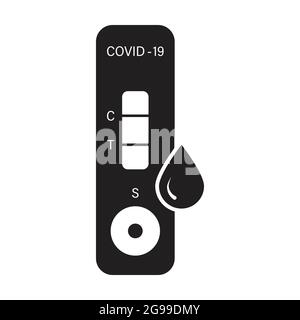 rapid antigen self test (RST) icon vector rapid antigen detection test (RADT) symbol Coronavirus, COVID-19 antibody test sign healthcare and medical c Stock Vector