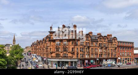St George's Mansions at Charing Cross, Glasgow, built at the end of the Victorian Era in 1901. Stock Photo