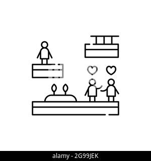 Simulator game olor line icon. Computer games genres. Pictogram for web page, mobile app, promo. UI UX GUI design element. Editable stroke. Stock Vector