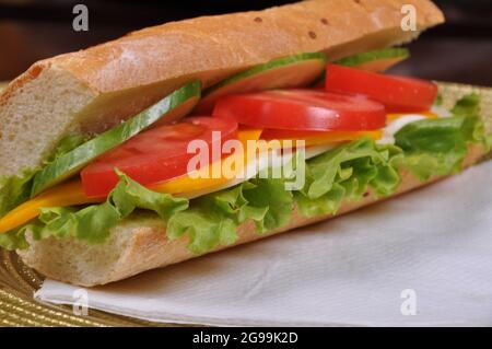 Homemade and delicious looking cheese sandwich, worthy of a full mouth, homemade cheese sandwich Stock Photo