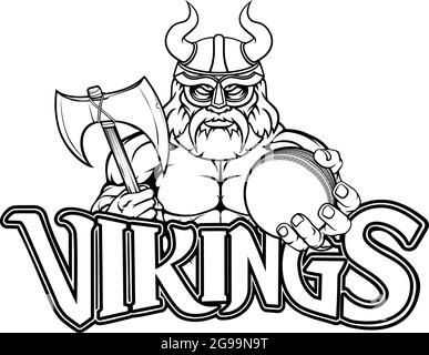 Viking Cricket Sports Mascot Stock Vector