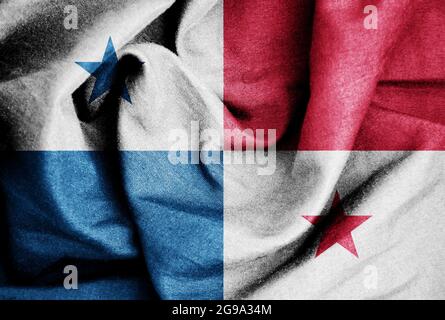 Flag texture on the silk background Stock Photo