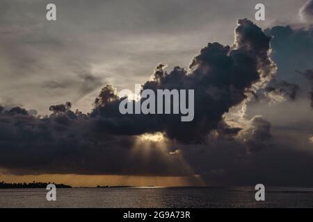 Sky at sunset over sea Stock Photo