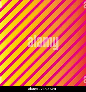 A seamless pattern of purple diagonal stripes in the yellow-red gradient background Stock Photo