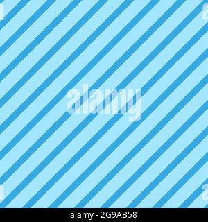 A seamless pattern of blue diagonal stripes in the light blue background Stock Photo