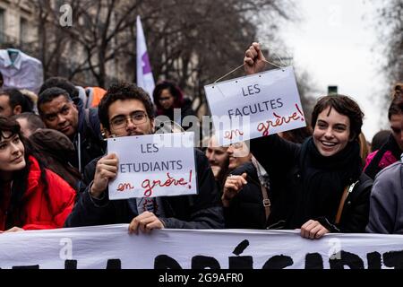 Manifestation contre la réforme des retraites Stock Photo