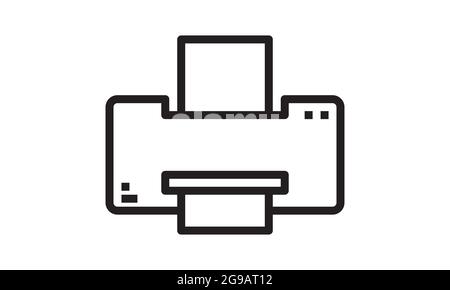 Printer icon isolated on white background. Printer icon in trendy design style. Printer vector icon modern and simple flat symbol for web site, Stock Vector