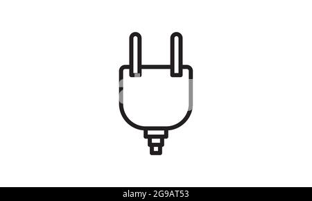 Plug icon in trendy design style. plug icon isolated on transparent background. plug vector icon simple and modern flat symbol for web site, mobile, Stock Vector