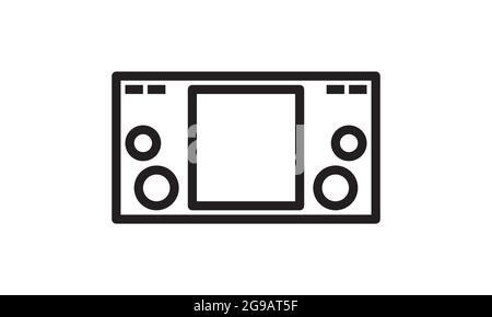 Gamepad icon and simple flat symbol for web site, mobile, logo, app, UI Stock Vector