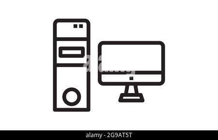 Desktop computer icon design vector image Stock Vector