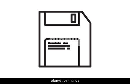 Floppy disk icon data backup retro vector image Stock Vector