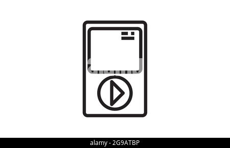 Portable media player vector icon on white background Stock Vector