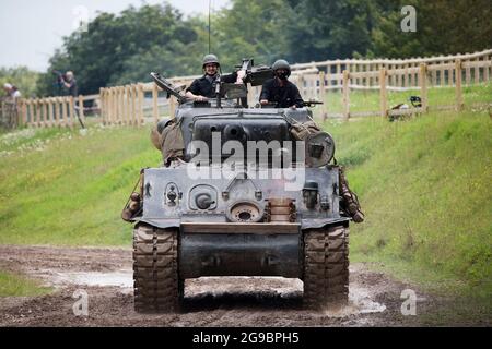 M4A3E8 (76) Sherman Tank Fury, Bovington Tank Museum, Dorset, England Stock Photo