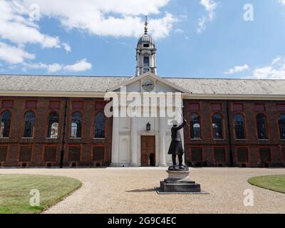 London, Greater London, England, June 12 2021: Royal Hospital Chelsea, a retirement and nursing home for ex British soldiers. Royal Hospital Road Stock Photo