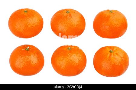 tangerine path isolated on white Stock Photo