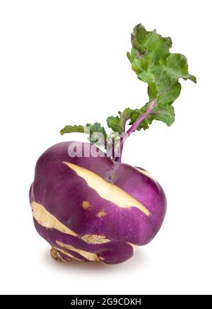kohlrabi path isolated on white Stock Photo