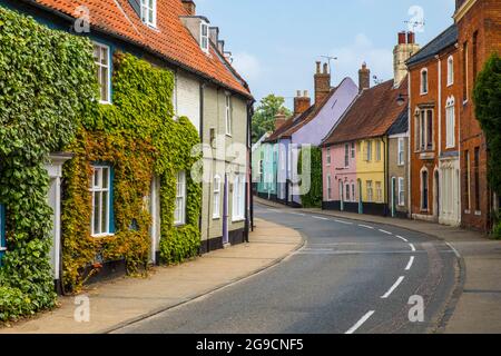 Bridge Street, Bungay, Suffolk, UK. Stock Photo