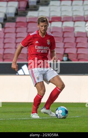 July 25, 2021. Lisbon, Portugal. Benfica's defender from Belgium Jan Vertonghen (5) in action during the friendly game between SL Benfica vs Olympique Marseille Credit: Alexandre de Sousa/Alamy Live News Stock Photo