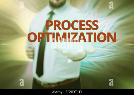 Text Caption Presenting Process Optimization Conceptual Photo Improves The Processes And Takes Them To A High Level Gentelman Uniform Standing Stock Photo Alamy