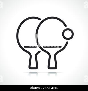 table tennis or ping pong line icon Stock Vector