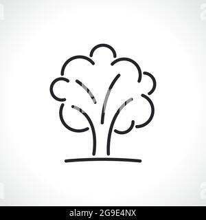 tree thin line icon symbol isolated design Stock Vector