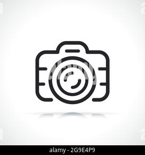photo camera thin line icon isolated design Stock Vector