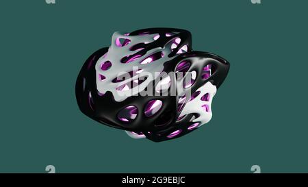 3D rendering, Abstract geometric shape on background with copy space Stock Photo