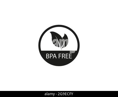 Bpa Bisphenol Phthalates Free Flat Badge Stock Vector (Royalty