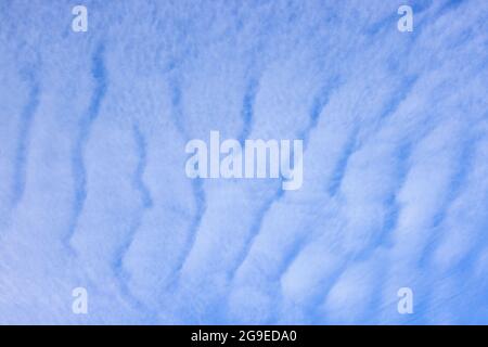 Unusual cloud patterns in sky Stock Photo