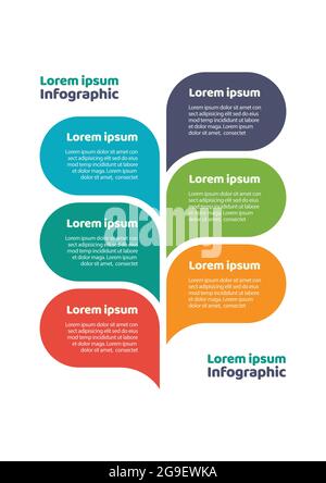 Colorful data infographic template. Vector illustration Stock Vector
