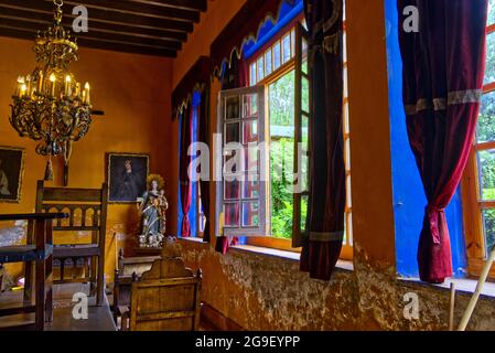 Guanajuato, Mexico - Inside Ex-Hacienda San Gabriel de Barrera Main House Stock Photo