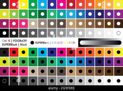 CMYK calibration element collection Stock Vector