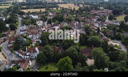 Cookham village  Berkshire, aerial image summer