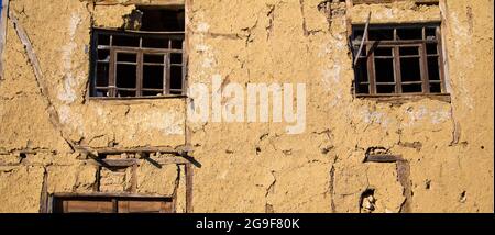 Authentic Turkish house made of clay and wood Stock Photo