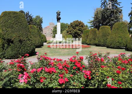 BELGRADE, SERBIA - AUGUST 15, 2012: Park near Kalemegdan Fortress in Belgrade, capital city of Serbia. Stock Photo