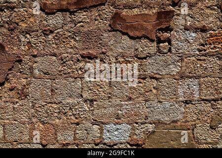 Grungy background stone wall. Distressed grunge old wall texture. Stock Photo