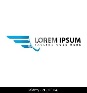 custom abstract wings logo design vector symbol element illustrations Stock Vector