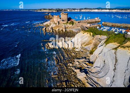 France, Pyrénées-Atlantiques (64), Basque Country, Ciboure, the Fort de Socoa built under the reign of Louis XIII in 1636 Stock Photo