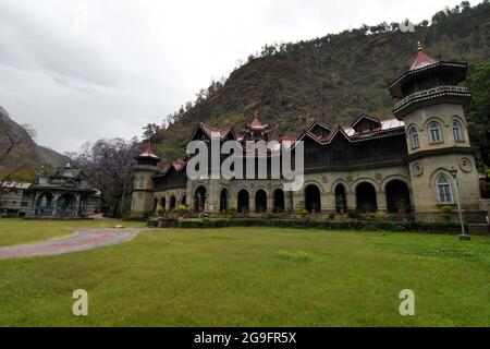 Rampur Palace at Rampur Bushahr in Shimla, Himachal Pradesh, India. Once served as the Winter Capital of the former princely state of Bushahr Stock Photo