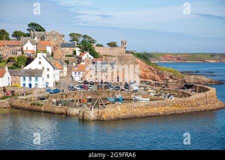 Fishing boats in Crail Harbour, East Neuk of Fife, Scotland Stock Photo