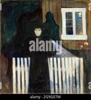 Art by Edvard Munch – Moonlight on the Beach (1904 Stock