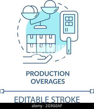 Production overages and usage limits concept icon Stock Vector Image ...